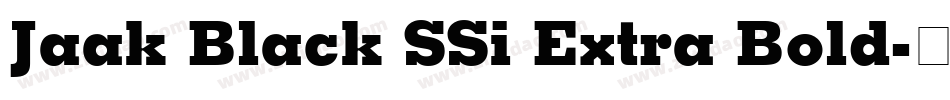 Jaak Black SSi Extra Bold字体转换